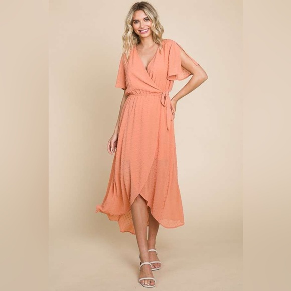 Culture Code Full Size Striped Twisted Detail Dress